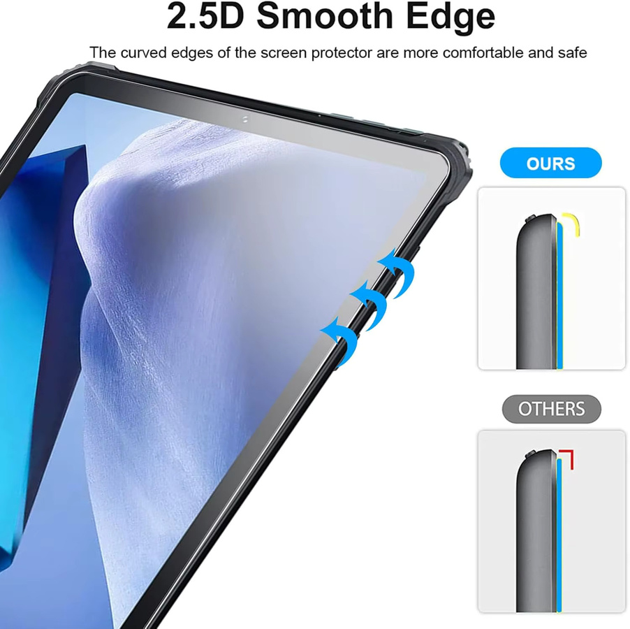 Oukitel Displayschutzfolie aus gehärtetem Glas für RT3 und RT3 Pro (2022/2023), 8 Zoll, transparent, HD-klar und kratzfest - Bild 3
