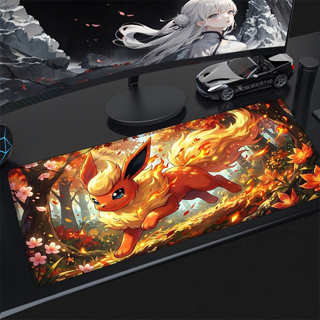 Bandai Pokemon Flareon Gaming-Mauspad in Multicolour als rutschfeste Anime-Tischmatte für deinen PC - Bild 1