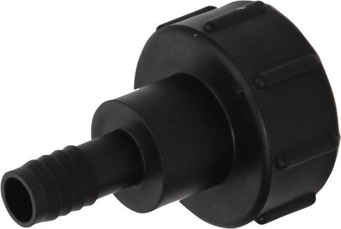 FLORAWORLD IBC-Zubehör Schlauchanschluss S60x6 auf 3/4 Zoll IG aus Kunststoff, schwarz - Bild 1