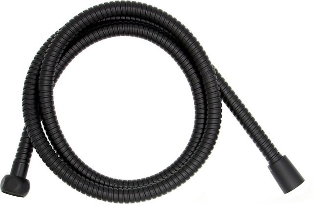 Sanotechnik Brauseschlauch aus Metall in Schwarz, Länge: 150 cm, Anschluss: 1/2 Zoll - Bild 1