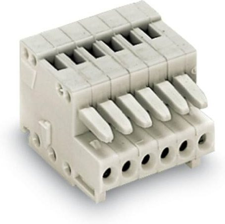 WAGO Buchsengehäuse-Kabel 733 in Grau mit 8 Polen und 2,50 mm Rastermaß, 100 Stück - Bild 1