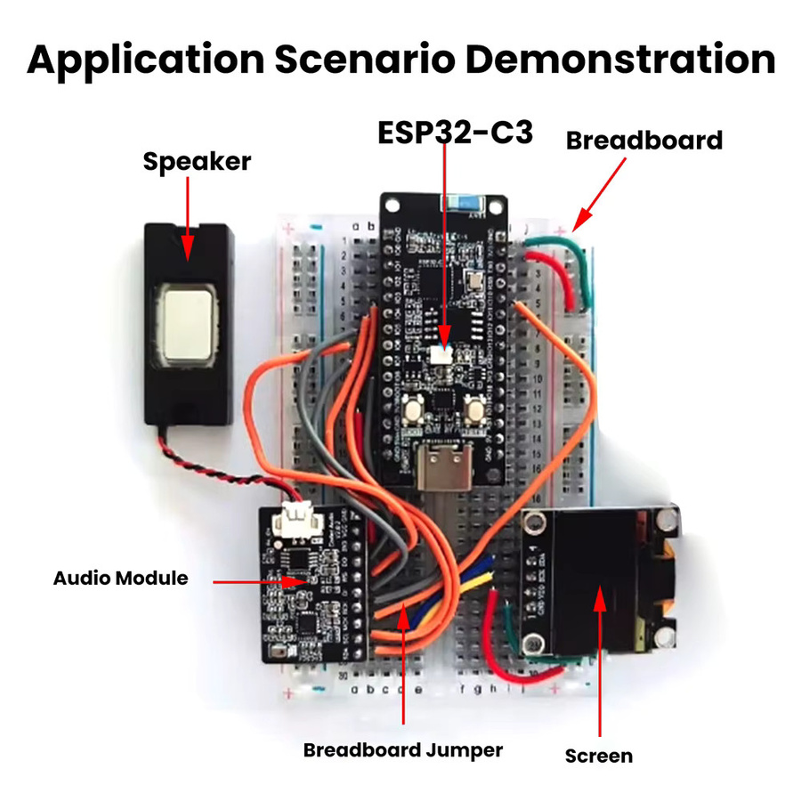 Diymore Digitales Leistungsverstärker-Audiomodul mit integriertem Mikrofon ES8311+NS4150B in Schwarz für Audio-Projekte - Bild 4