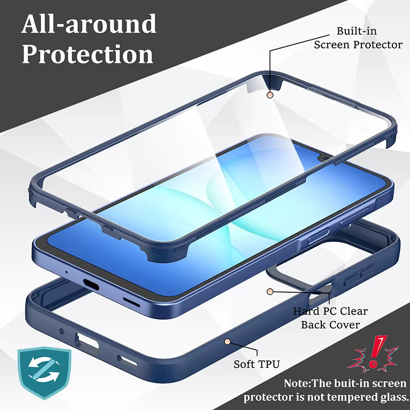 360-Grad-Ganzkörper-Displayschutz für Samsung Galaxy A56 A55 A54 A53 A36 A35 5G A17 A16 A15 A14 A13 A12 in Schwarz - Bild 4