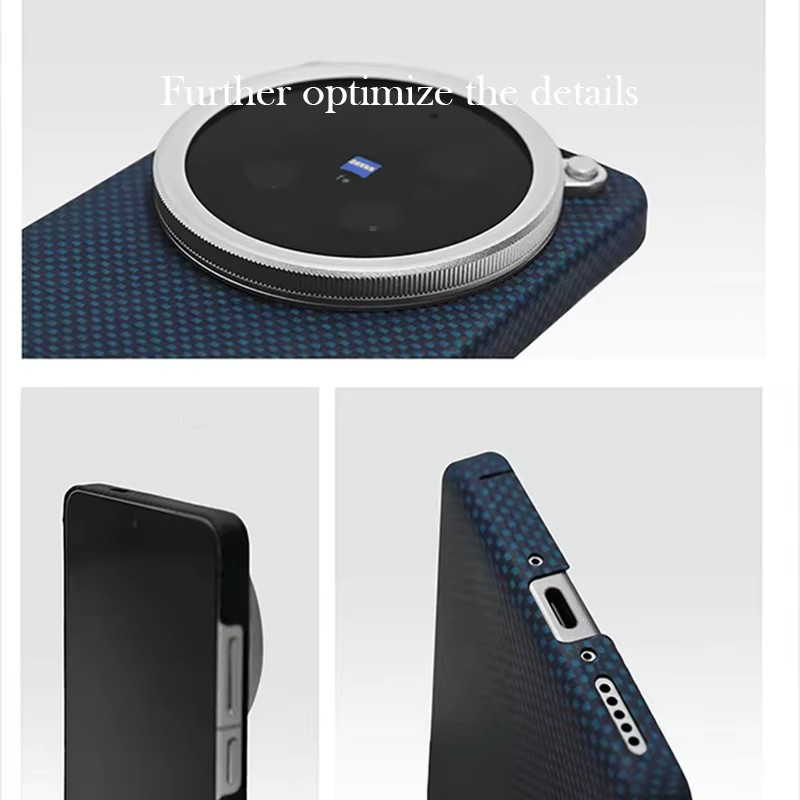Magnetische Carbonfaser-Hülle für Vivo X300 Ultra in Grün mit Kevlar und Wireless Charging Unterstützung - Bild 5