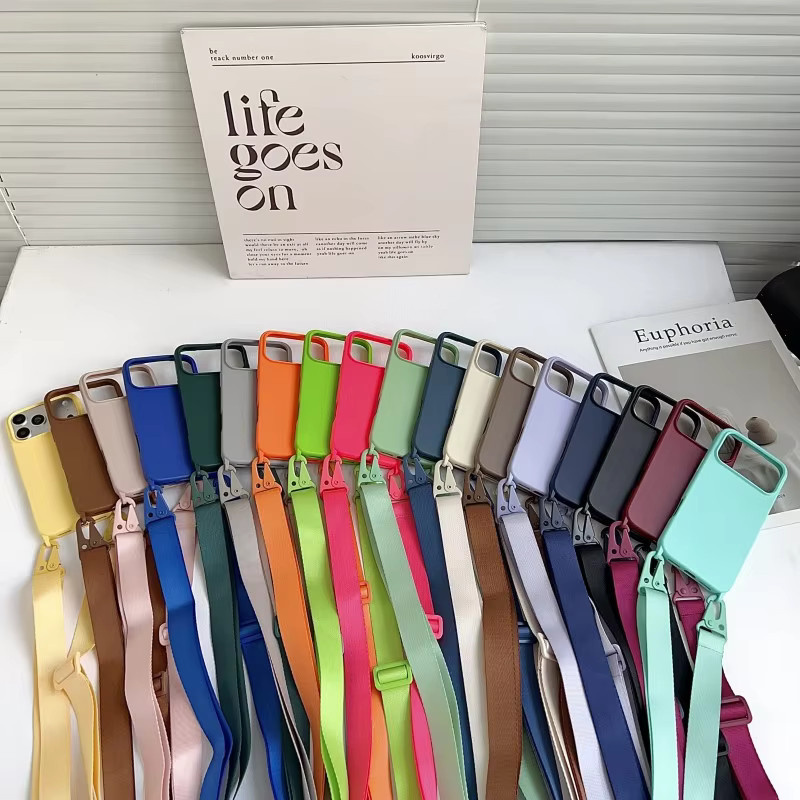 EHUIDE Lanyard-Hülle für iPhone 11 bis 17 Pro Max, luftstoßfeste Crossbody-Schutzhülle mit Halsband in Grün - Bild 3