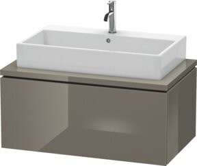 Duravit Waschtischunterschrank L-Cube in Flachgrau Hochglanz mit 1 Auszug, Wandmontage, B: 92 cm, H: 54,7 cm, T: 40 cm - Bild 1