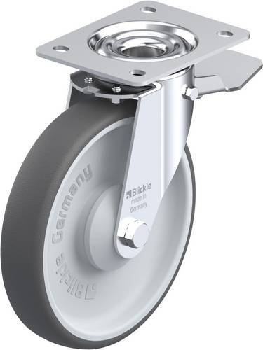 Blickle LE-PATH 200KA-ST Lenkrolle mit Feststeller, Farbe: Grau, Rad-Durchmesser: 200 mm, Tragfähigkeit: 300 kg - Bild 1