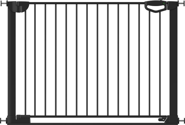 Geuther Tür- und Treppenschutzgitter Easylock mit Flatstep, Schwarz, Breite: 111 cm - 118 cm - Bild 1