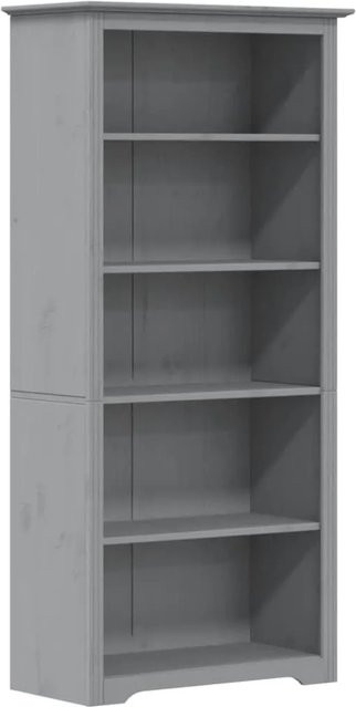 vidaXL Bücherregal BODO aus Massivholz Kiefer in Grau mit 5 Fächern, B/T/H: 82 x 40 x 173 cm - Bild 1