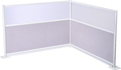 VEVOR 2er-Pack PET Raumteiler mit mattierten Acrylfenstern in Grau, Höhe: 183 cm, Breite: 122 cm - Bild 1