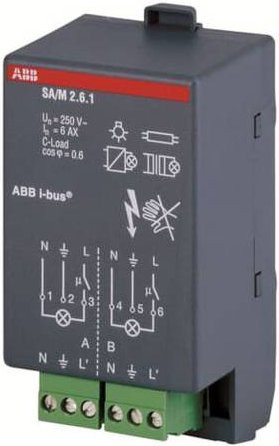 ABB Schaltaktormodul SA/M2.6.1 Aktor 6A in Grau - Bild 1