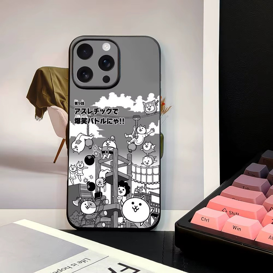 B-Battle Cats Anime Handyhülle aus weichem TPU für Apple iPhone 16, 15, 14, 13, 12, 11 (Pro Max, Plus, Mini), Multicolor - Bild 3