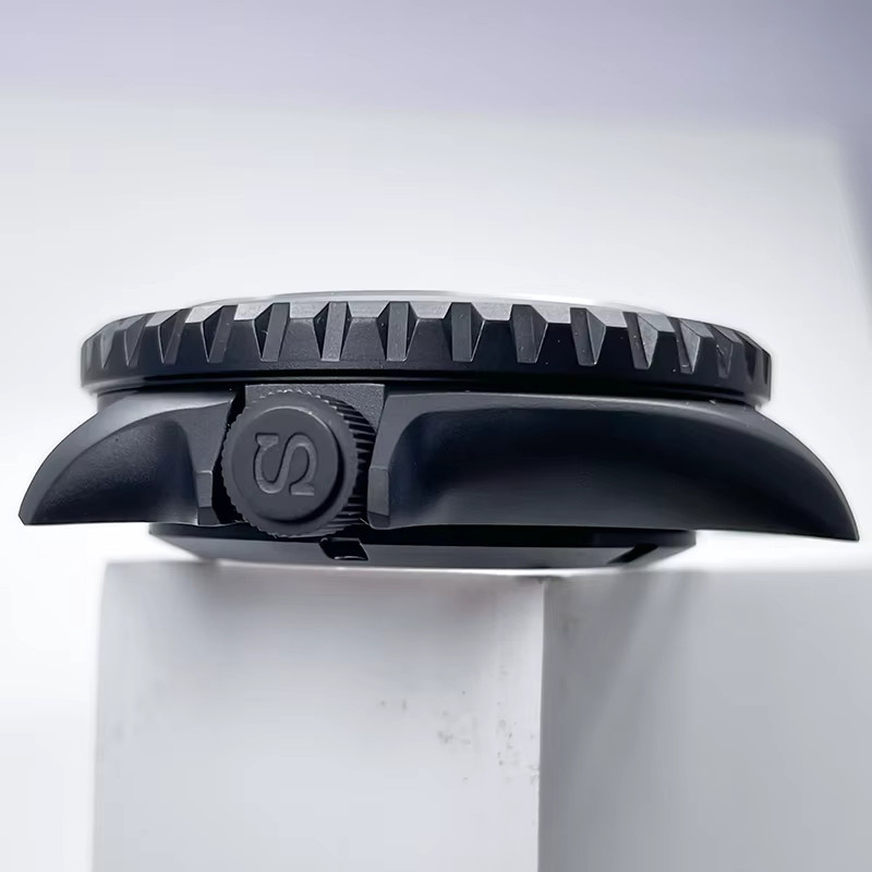 MACARLON Uhrengehäuse Edelstahl, Schwarz, 42 mm, Unisex - Bild 1