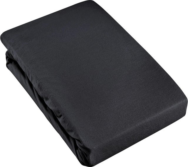 Modern Living Spannleintuch Basic aus Jersey in Schwarz, B/T: 140 x 200 cm - Bild 1