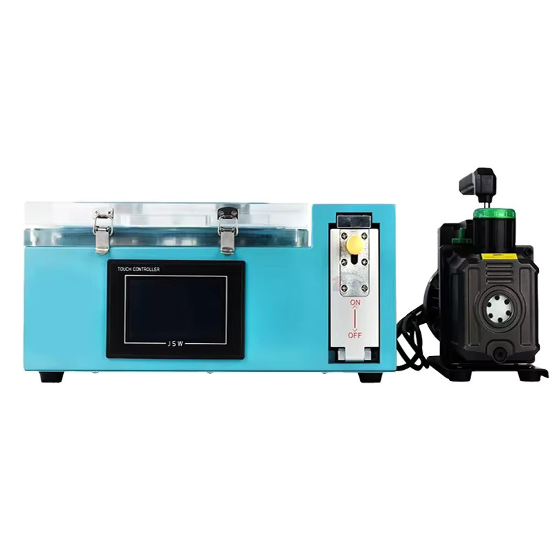 GZRUOMU 3-in-1-Laminiermaschine mit LCD-Bildschirm, Blasenentferner und Vakuumpumpe für iPhone und Smartwatch, Farbe: Blau, B/T/H: 39,0 x 23,0 x 16,0 cm - Bild 2