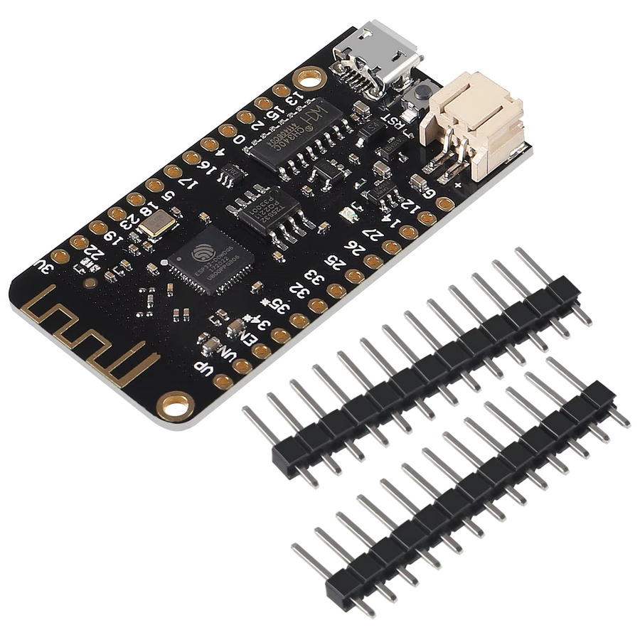 AOKIN ESP-32 Lite V1.0.0 Entwicklungsboard mit WiFi, Bluetooth und Antenne, ESP32 REV1 CH340G, 4MB, Type-C und Micro-USB, Schwarz - Bild 4