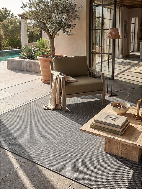 Pflegeleichter Flachgewebe-Teppich Kadima Design von BORNO in Anthrazit, B: 240 cm, T: 340 cm - Bild 1