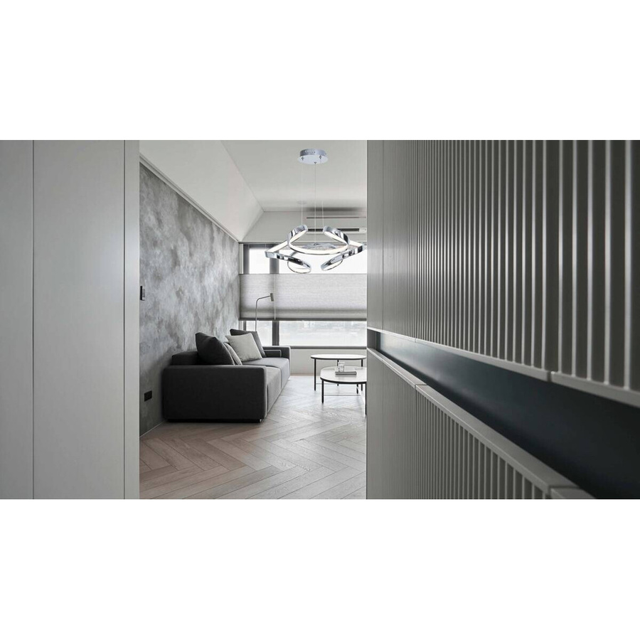 POCOline Pendelleuchte Mairette LED Ring aus Aluminium in Chrom, Durchmesser: 48 cm - Bild 2