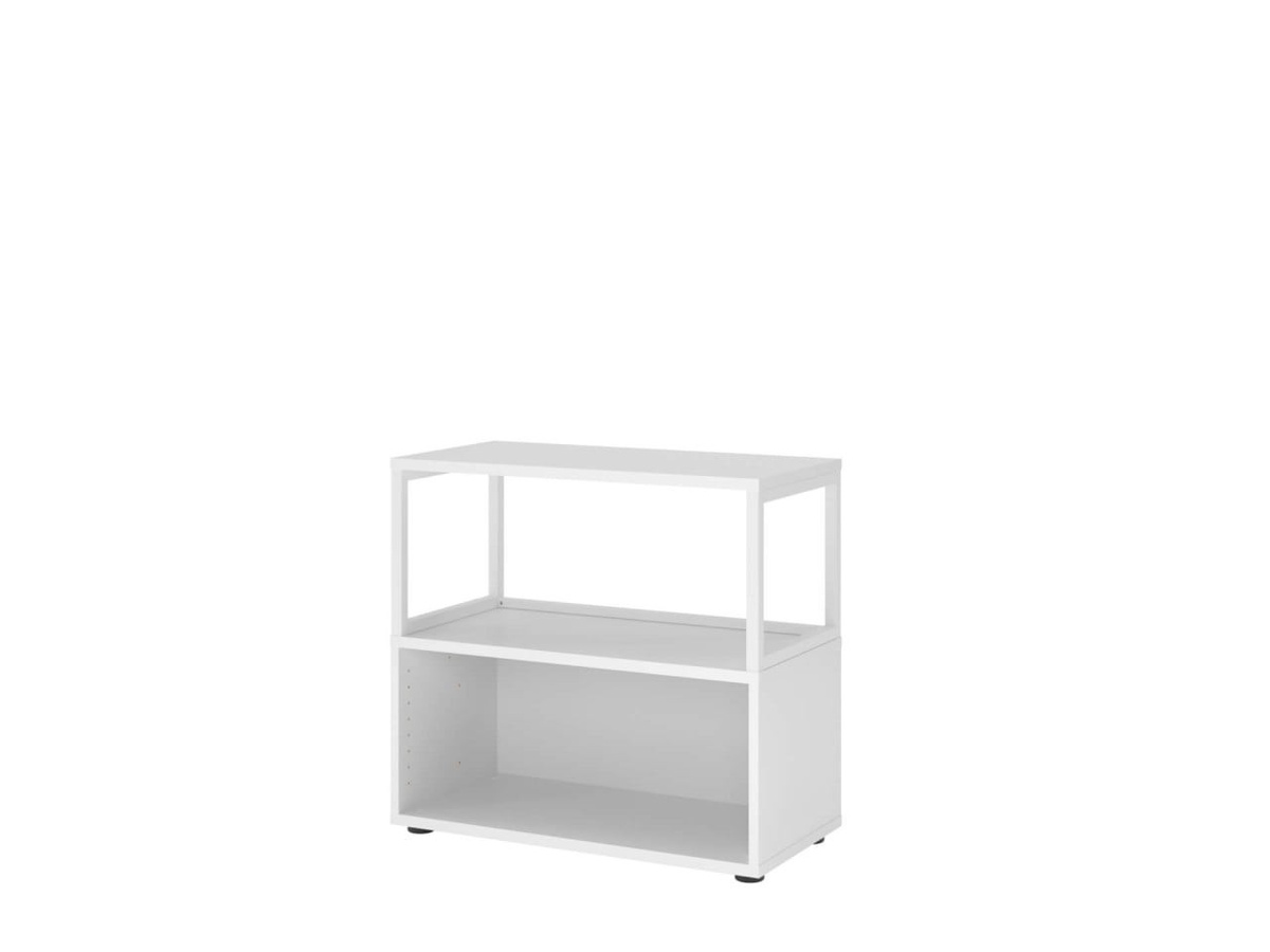 BIGBOXX Holzregal mit offenem Rahmenelement in Weiß matt - Bild 1