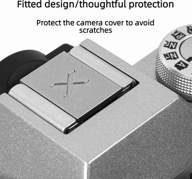 Fujifilm Kameraschutzabdeckung aus Aluminiumlegierung für Blitzschuh in Silber, passend für X100VI, XT50, XT4, XE4 und XS20 - Bild 1