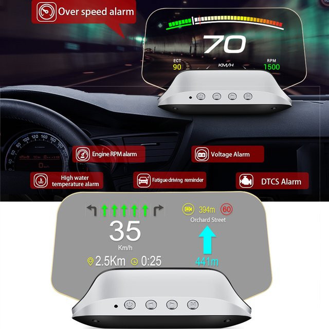 MAIMEIMI C3 Head-Up-Display Auto-Tachometer mit GPS und OBD2 Bordcomputer Projektor - Bild 1