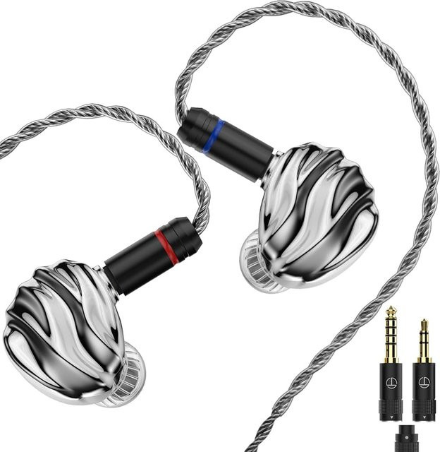 TRN SHELL Planar Hybrid In-Ear-Hörer mit 3DD+ Treibern und abnehmbarem Kabel in Schwarz - Bild 1