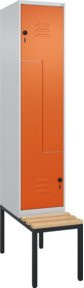 C+P Z-Spind Classic PLUS Sitzbank mit 2 Fächern aus Buche-Hartholz, B/T/H: 212,0 x 40,0 x 81,5 cm - Bild 1