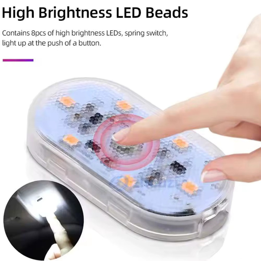 Drahtlose LED Auto Innenbeleuchtung mit Touch-Funktion und USB-Ladefunktion in Weiß - Bild 6
