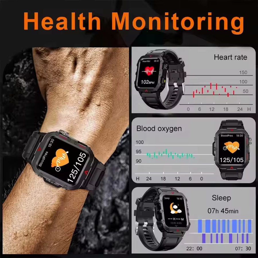 Ola Esporte Smartwatch, GPS, Herzfrequenz, Schwarz, Herren - Bild 5