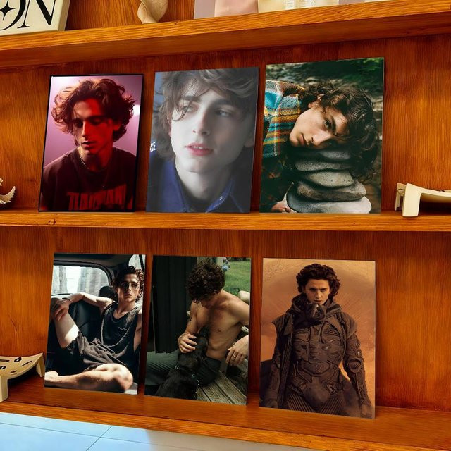 Kayou Timothee Chalamet Poster selbstklebende Wandkunst Dekoration in Mehrfarbig, Rechteckig - Bild 1