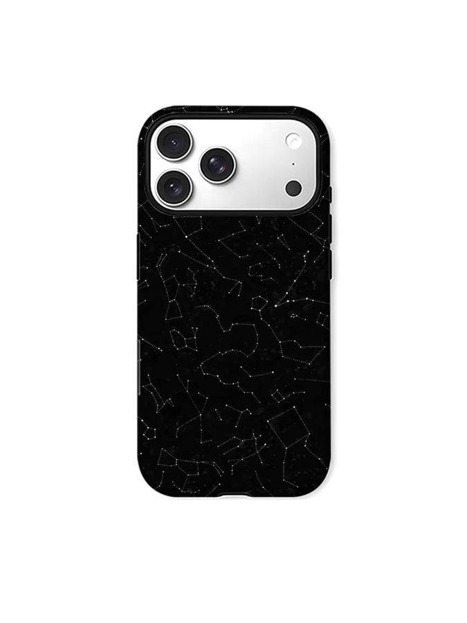 Aurbe Matte 2-in-1 MagSafe Hülle mit Sternenmuster für iPhone 17 16 15 14 Plus Pro Max, Stoßfeste Hartschale, Schwarz - Bild 7