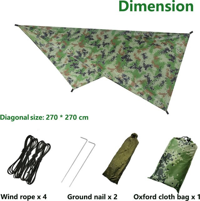 Wasserdichte Zeltplane von Lighten Up in Grün aus Polyester für Outdoor, Camping und Strand - Bild 1
