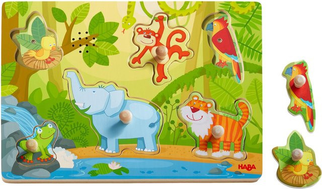 HABA Sound-Greifpuzzle Im Dschungel, Greifpuzzle, ab 2 Jahren - Bild 1