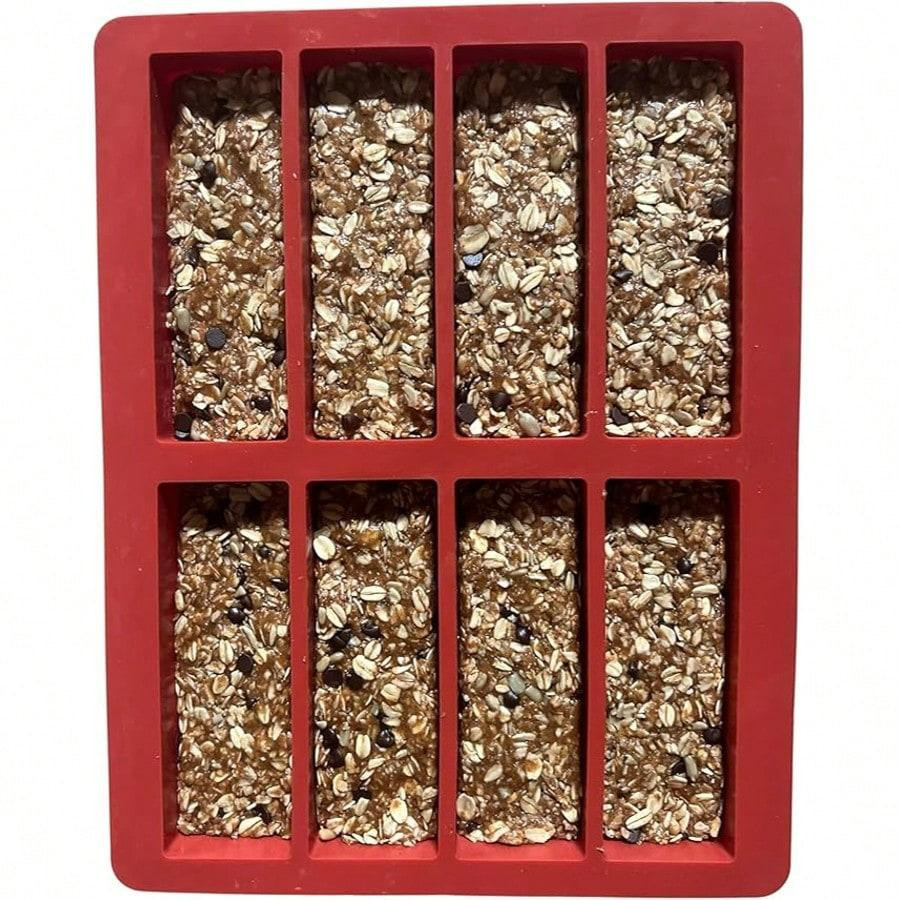 Mini-Silikon-Brotbackform mit 9 Fächern in Rot für Mini-Brote und Kuchen - Bild 4