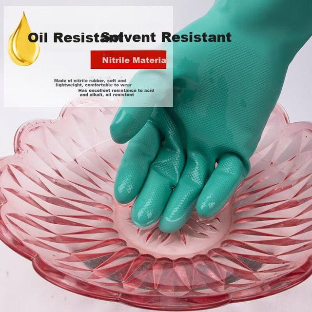 MaoZheng Nitril-Schutzhandschuhe Grün Größe 10, wasserdicht, durchstichfest und ölbeständig - Bild 1