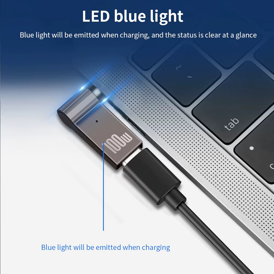 TISHRIC Laptop Netzteil Adapter PD 100W 5A USB Typ-C auf DC Stecker in Schwarz für HP, Lenovo und DELL - Bild 5