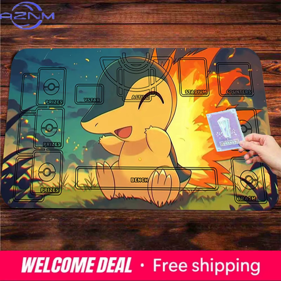 Potdemiel Cyndaquil Feuer-Pokémon TCG Schlachtfeld-Spielmatte, multicolour - Bild 2