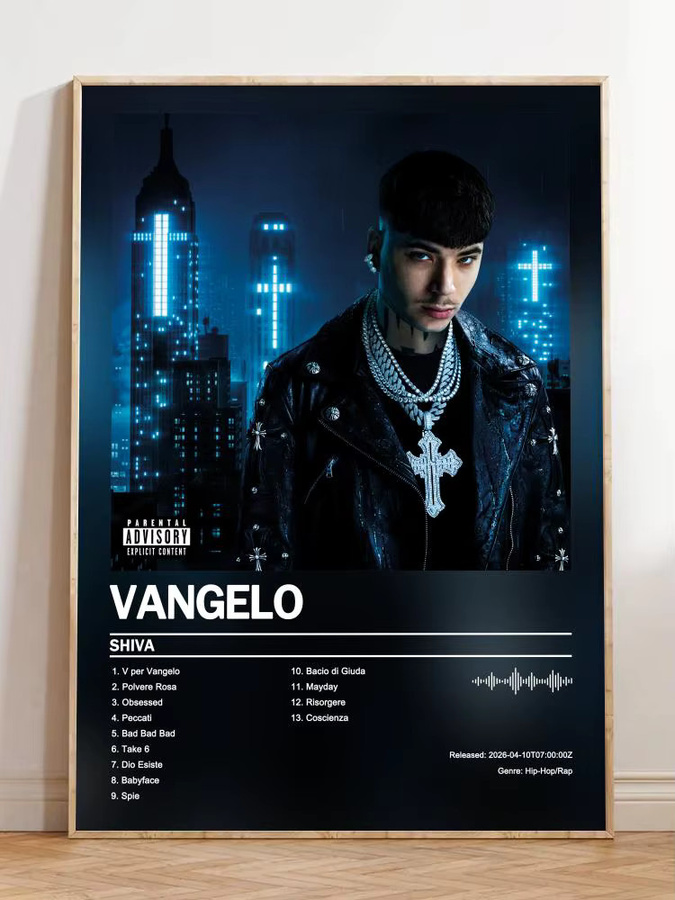 Shiva Vangelo Poster-Album-Set mit modernem abstrakten Grafik-Kunstdruck auf Leinwand in Weiß - Bild 2