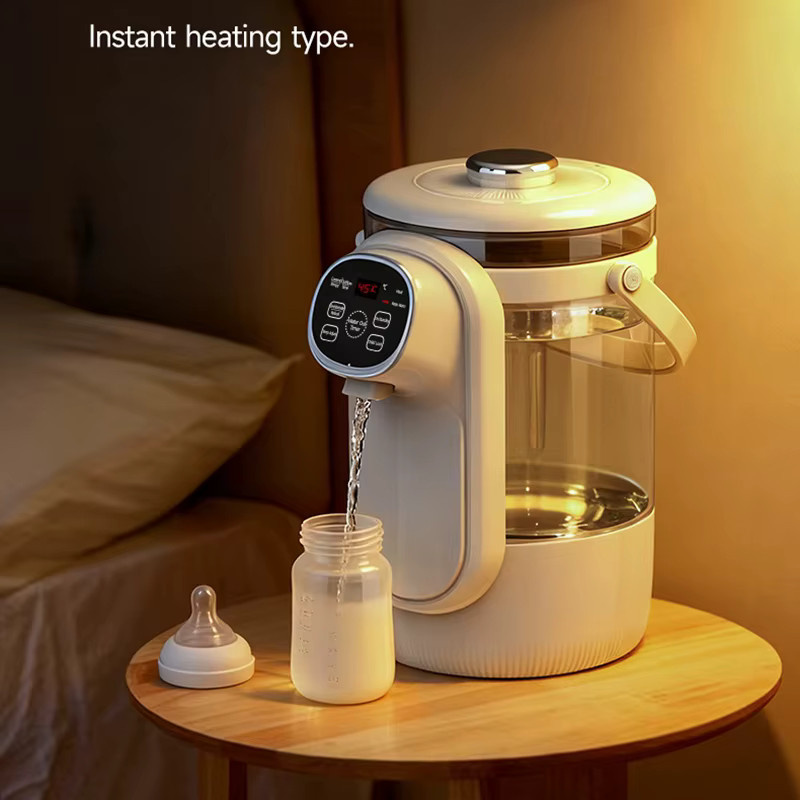 Multifunktionaler elektrischer Wasserkocher aus Glas mit 3,5 l Fassungsvermögen, 12-stufiger Temperaturregelung und automatischer Warmhaltefunktion in Beige oder Weiß - Bild 4