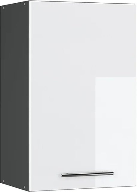 Vicco Hängeschrank Fame-Line Küchenschrank Weiß Hochglanz Anthrazit mit Softclose-Scharnieren Breite: 45 cm, Höhe: 72 cm, Tiefe: 34,1 cm - Bild 2
