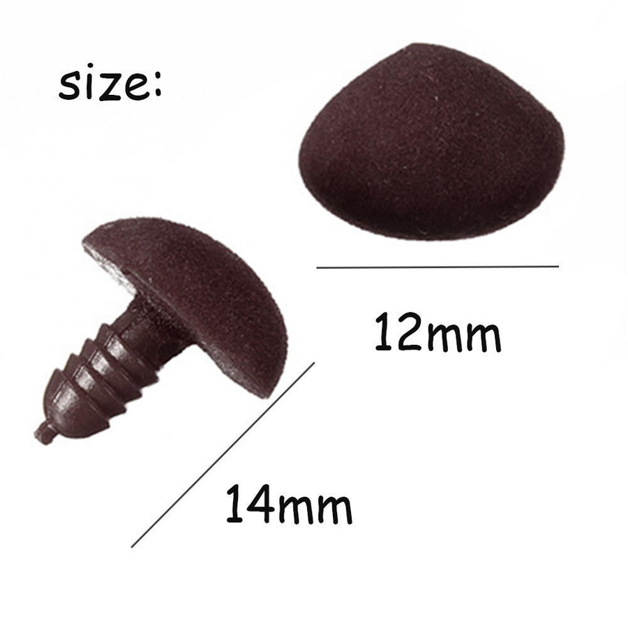 Fashnics Dreieckige Plastiknasen Samtnasen Puppen Bastelknöpfe 10-teiliges Set - Bild 2
