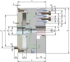 Röhm Kraftspannfutter PKF-100/3 ZA82,55 KH8,5 - Bild 1