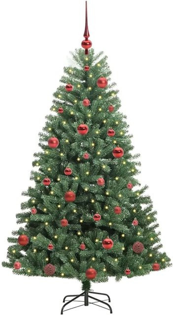 vidaXL Künstlicher Weihnachtsbaum mit 150 warmweißen LEDs, Grün, Höhe: 150 cm - Bild 1