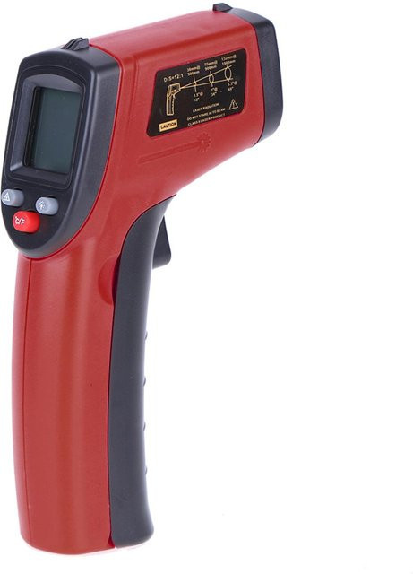 Kkmoon Digitales Infrarot-Thermometer mit Laser und Hintergrundbeleuchtung, industrielle berührungslose Temperaturpistole in Rot - Bild 1