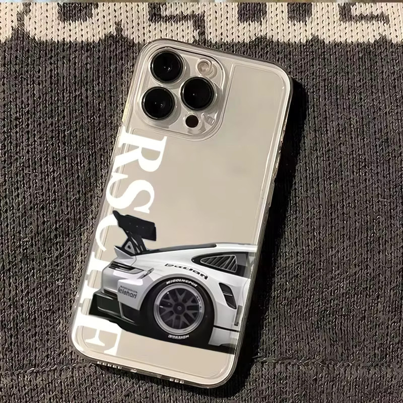 SKCCM Transparente Handyhülle mit Sportwagen-Design für iPhone 11 bis iPhone 17 Pro Max und 17Air, Klare Stoßfänger-Schutzhülle - Bild 4