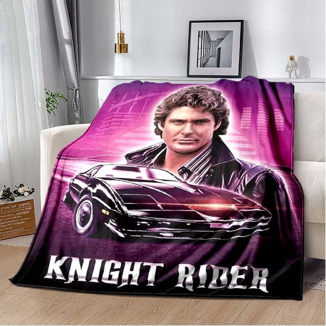 LOLO IU Knight Rider KITT Flanelldecke, weiche und gemütliche Decke in Grau und Multicolour, B/B: 80 x 120 cm - Bild 1