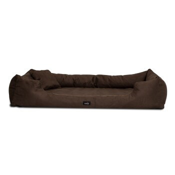 Tierlando MORITZ VIP Hundebett Hundesofa braun mit abnehmbarem Bezug und erhöhter Kante, B/T/H: 130 x 100 x 25 cm - Bild 3