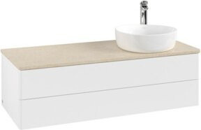 V&B Waschtischunterschrank Antao ohne Frontstruktur in Weiß lackiert, B/T/H: 120 x 50 x 50 cm - Bild 1
