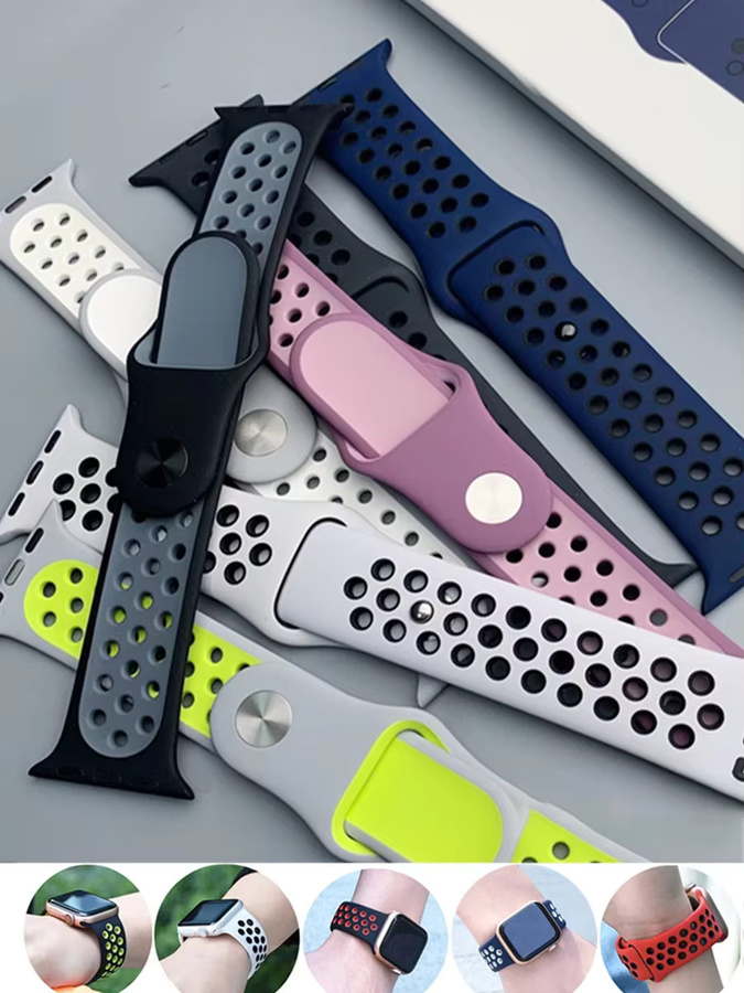 Silikonarmband, Schwarz, für Apple Watch - Bild 1