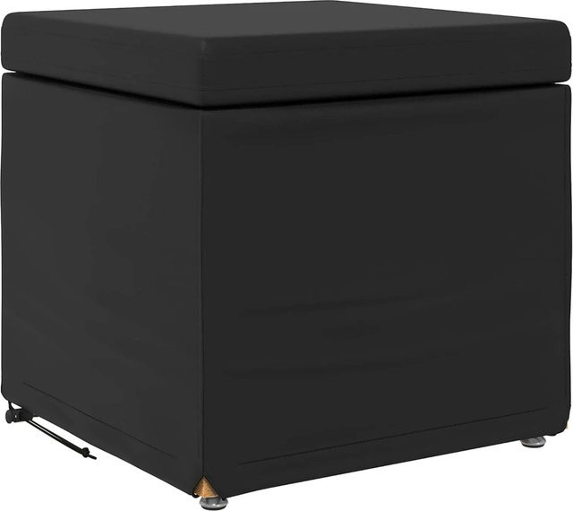 vidaXL Hocker Schwarz aus Kunstleder und Holz B/T/H: 41 x 41 x 40 cm - Bild 1